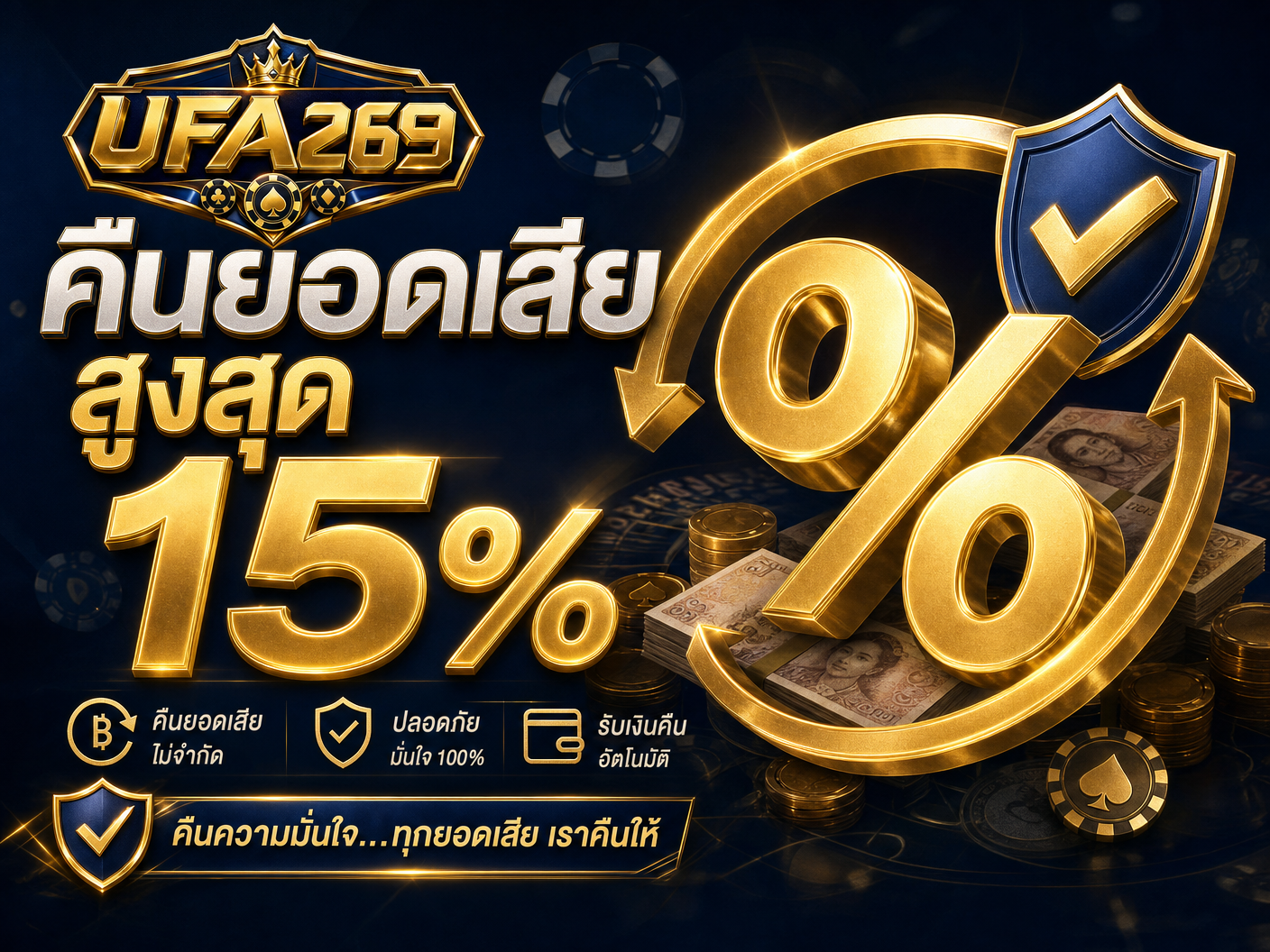 คืนยอดเสียสูงสุด 15%
